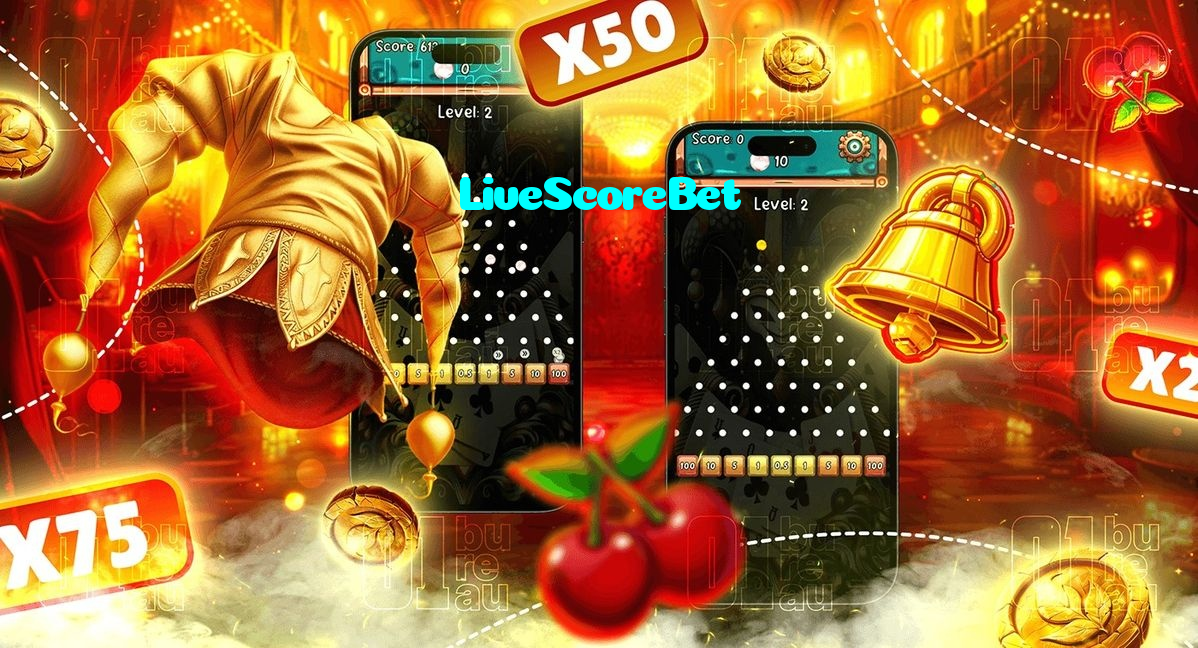 LiveScoreBet casino presented on mobile device in Pakistan with slots and live games